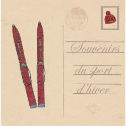 Interruttore decorato sci cartolina - Interrupteur simple