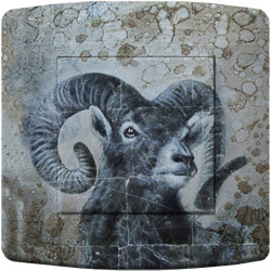 Interrupteur décoré mouflon - Interrupteur simple