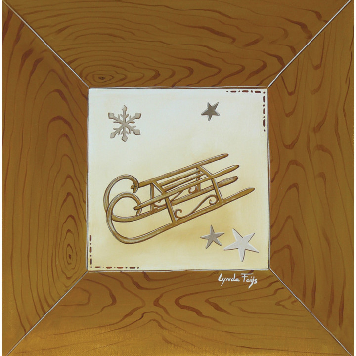 Decorative switch wood-framed sledge