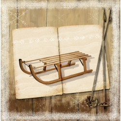 Interrupteur décoré luge - Interrupteur simple