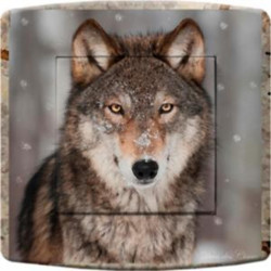 Interrupteur décoré loup - Interrupteur simple