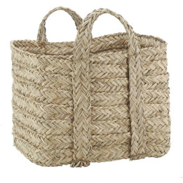 Square rush basket