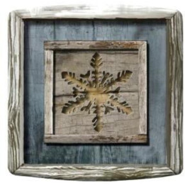 Decorative switch engraved blue snowflake
