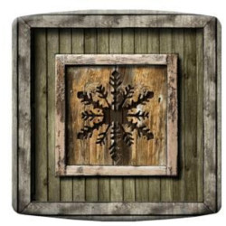 Interrupteur décoré flocon gravé - Interrupteur simple