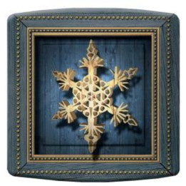 Interruttore decorato fiocco di neve blu