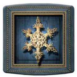 Interrupteur décoré flocon bleu - Interrupteur simple