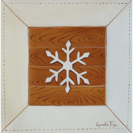 Interruttore decorato fiocco di neve bianco