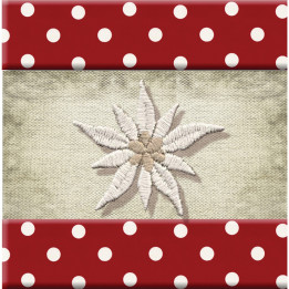 Interrupteur décoré edelweiss poids rouge
