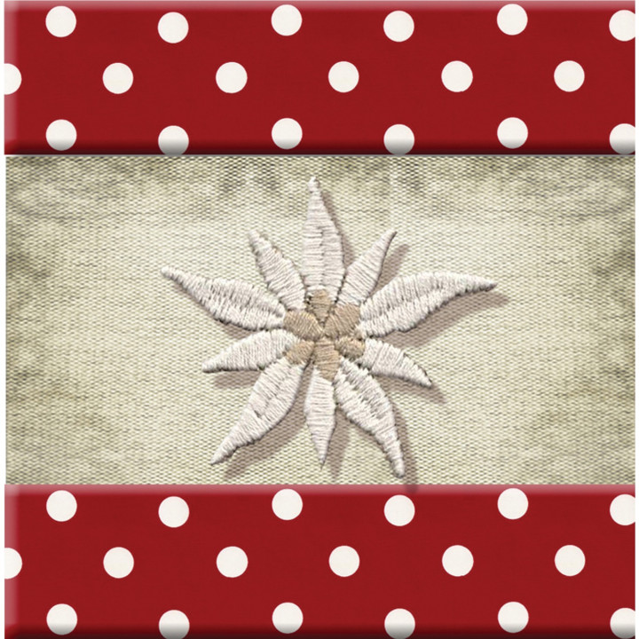 Interrupteur décoré edelweiss poids rouge