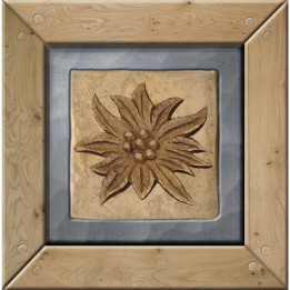 Interruttore decorato edelweiss legno
