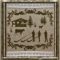 Interrupteur décoré cor des alpes - Interrupteur simple