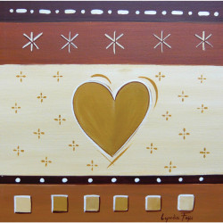 Interruttore decorato cuore tortora - Interrupteur simple