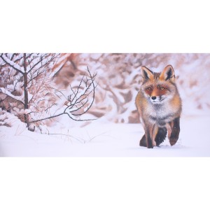 Tableau renard silencieux dans la neige