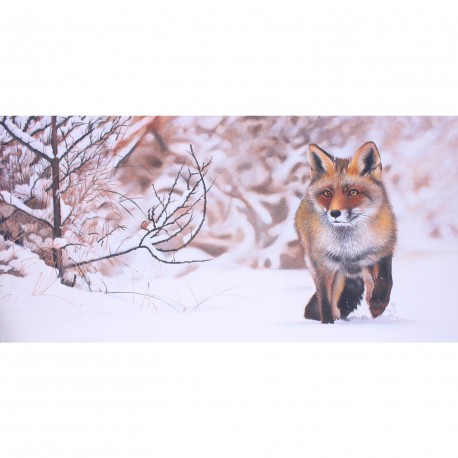 Tableau renard silencieux dans la neige