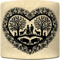 Interrupteur décoré coeur poya noir - Interrupteur simple