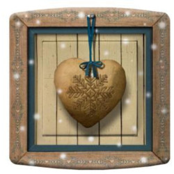 Interrupteur décoré coeur gravé flocon - Interrupteur simple