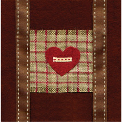 Interrupteur décoré coeur feutrine - Interrupteur simple