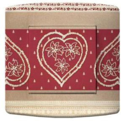 Decorated heart and edelweiss light switch - Interrupteur simple