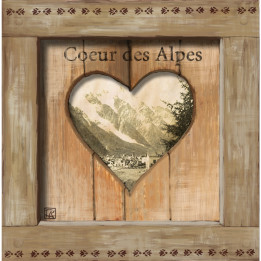 Decorated heart of the Alps light switch