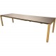 Table étoile plateau fenix et pieds chêne avec 2  allonges intégrées