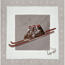 Interruttore decorato scarpone da sci alpino - Interrupteur simple