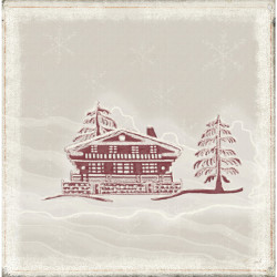 Interruttore decorato chalet nella neve - Interrupteur simple