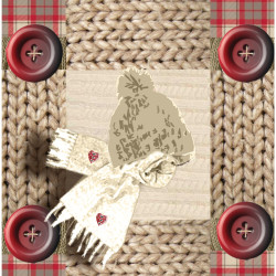 Interrupteur décoré bonnet de laine - Interrupteur simple