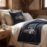 Chalet d'alpage charbon: cushion cover and throw | Le Coin Montagne