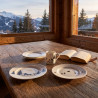 Skiing Collection: white porcelain tableware | Le Coin Montagne