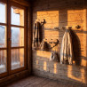 Gardiole Collection: heart coat hooks, waxed pine | Le Coin Montagne